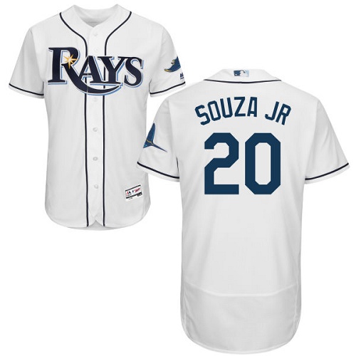 Rays #20 Steven Souza White Flexbase Authentic Collection Stitched MLB Jersey